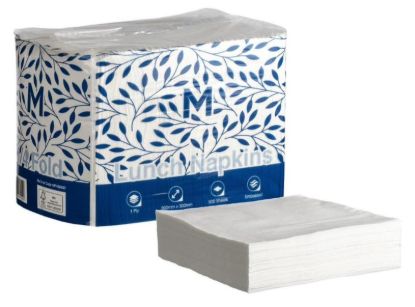 Picture of LUNCH NAPKINS 1/4 FOLD - WHITE 1PLY CTN/3000
