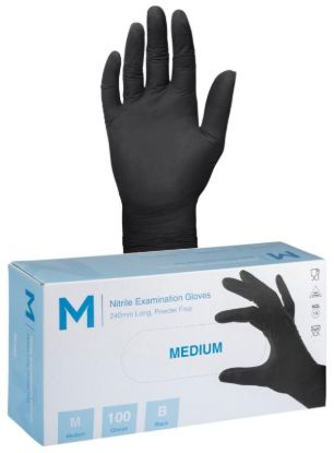 Picture of NITRILE PREMIUM BLACK GLOVES MEDIUM
