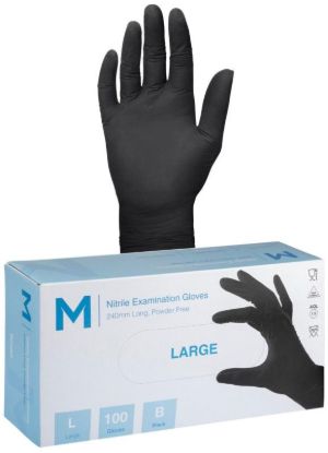 Picture of M NITRILE PF BLACK GLOVES LARGE