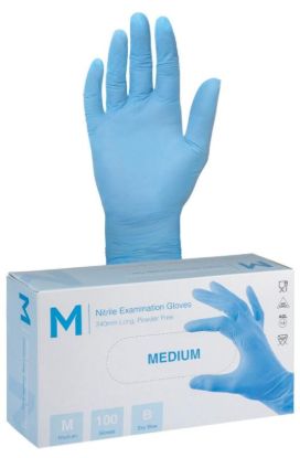 Picture of M NITRILE PF BLUE GLOVES MEDIUM