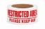Picture of RESTRICTED AREA RED/ WHITE 100mm x 100M