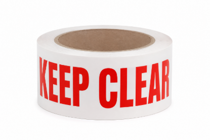 Picture of KEEP CLEAR RED/ WHITE 100mm x 100M